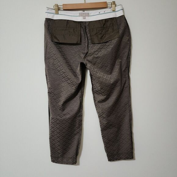 Banana Republic Factory Womens Martin Fit Pants Olive Green Cropped Size 10 - Picture 4 of 9